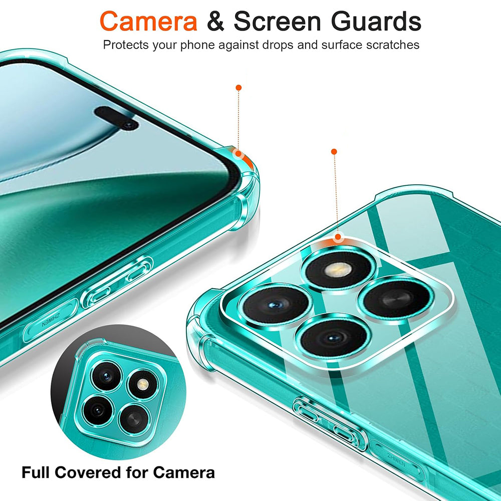 Husa pentru Honor X8c, Techsuit, Shockproof Clear, Transparenta