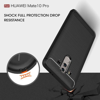 Husa pentru Huawei Mate 10 Pro, Techsuit, Carbon, Neagra
