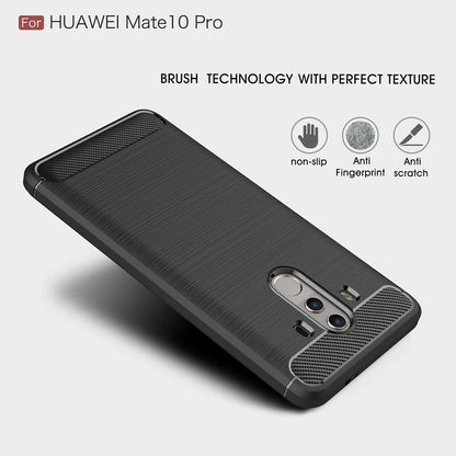 Husa pentru Huawei Mate 10 Pro, Techsuit, Carbon, Neagra
