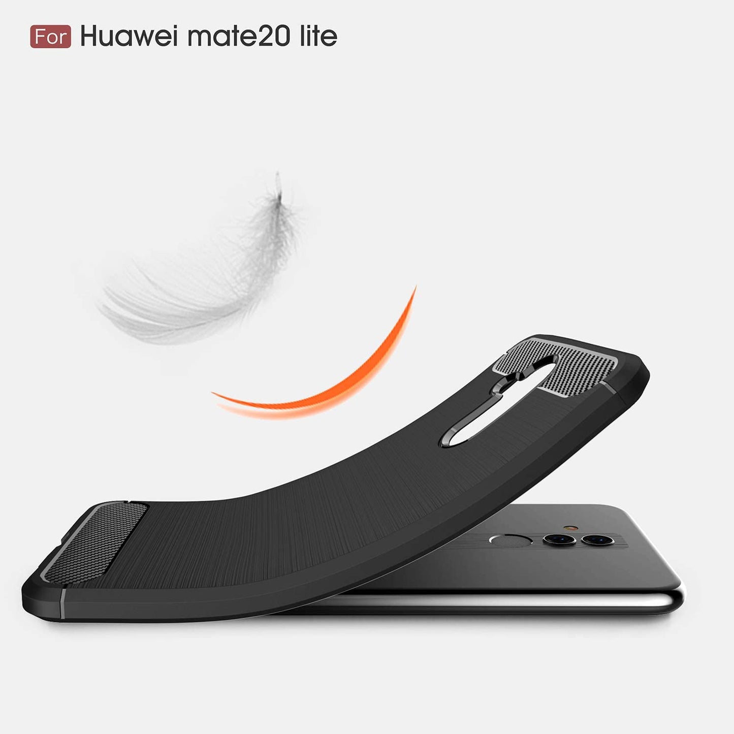 Husa pentru Huawei Mate 20 Lite, Techsuit, Carbon, Neagra