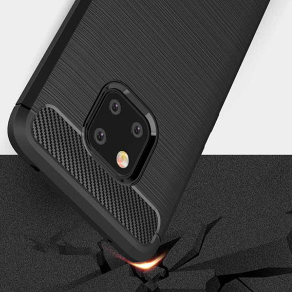 Husa pentru Huawei Mate 20 Pro, Techsuit, Carbon, Neagra