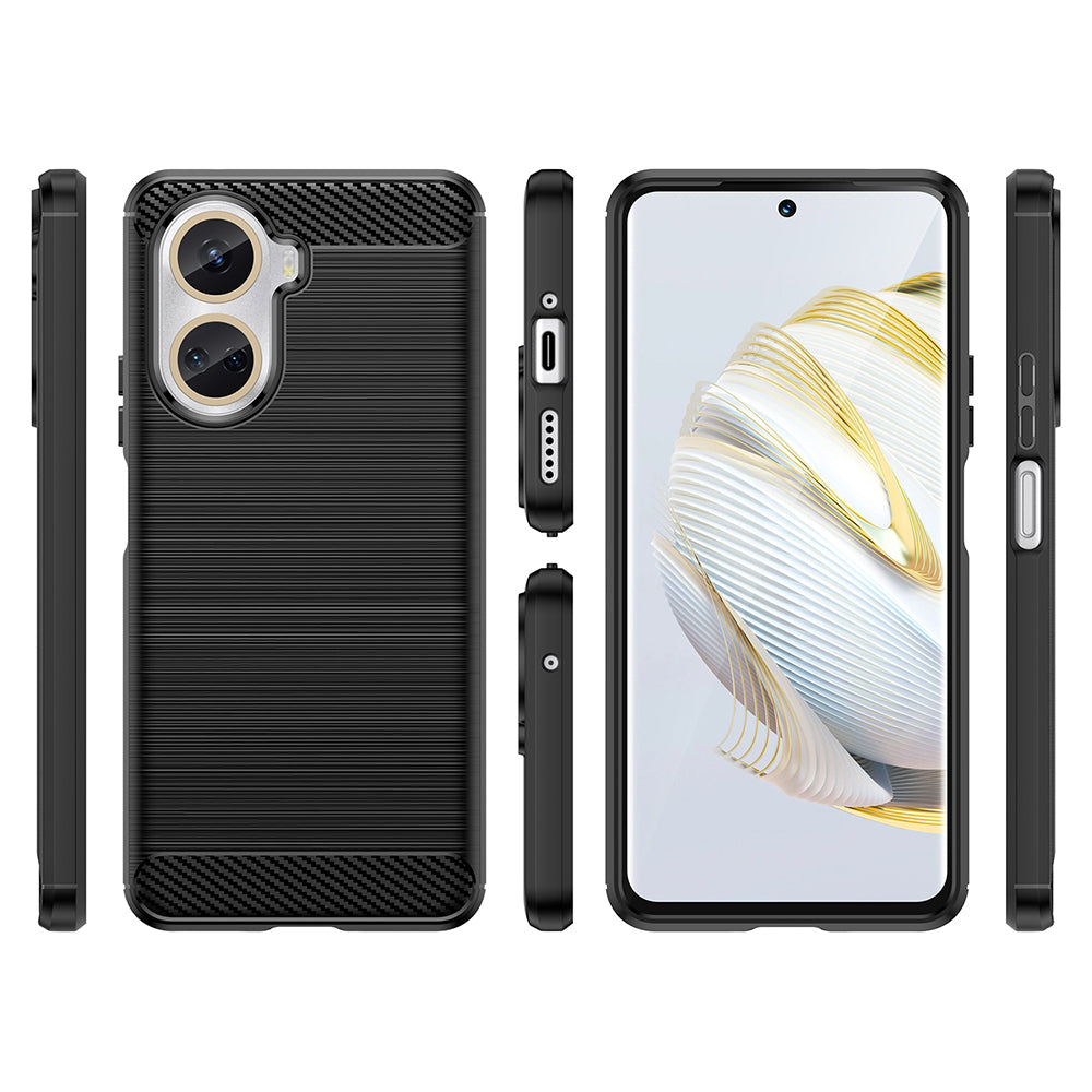 Husa pentru Huawei nova 10 SE, Techsuit, Carbon, Neagra