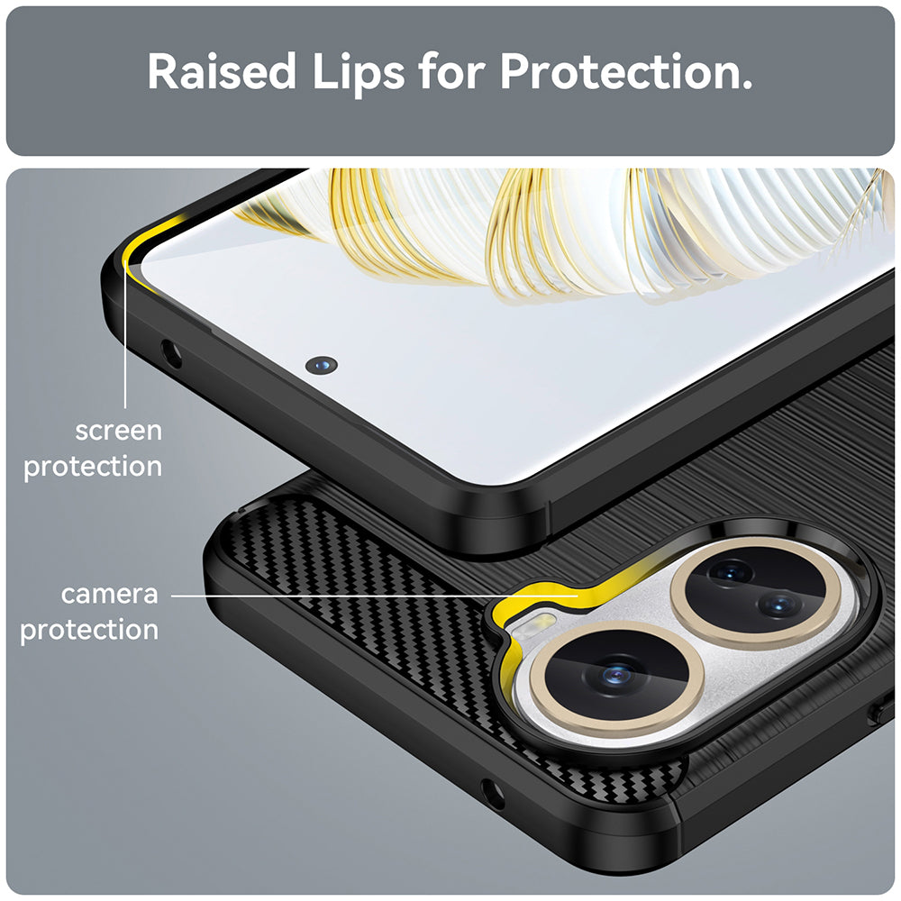 Husa pentru Huawei nova 10 SE, Techsuit, Carbon, Neagra