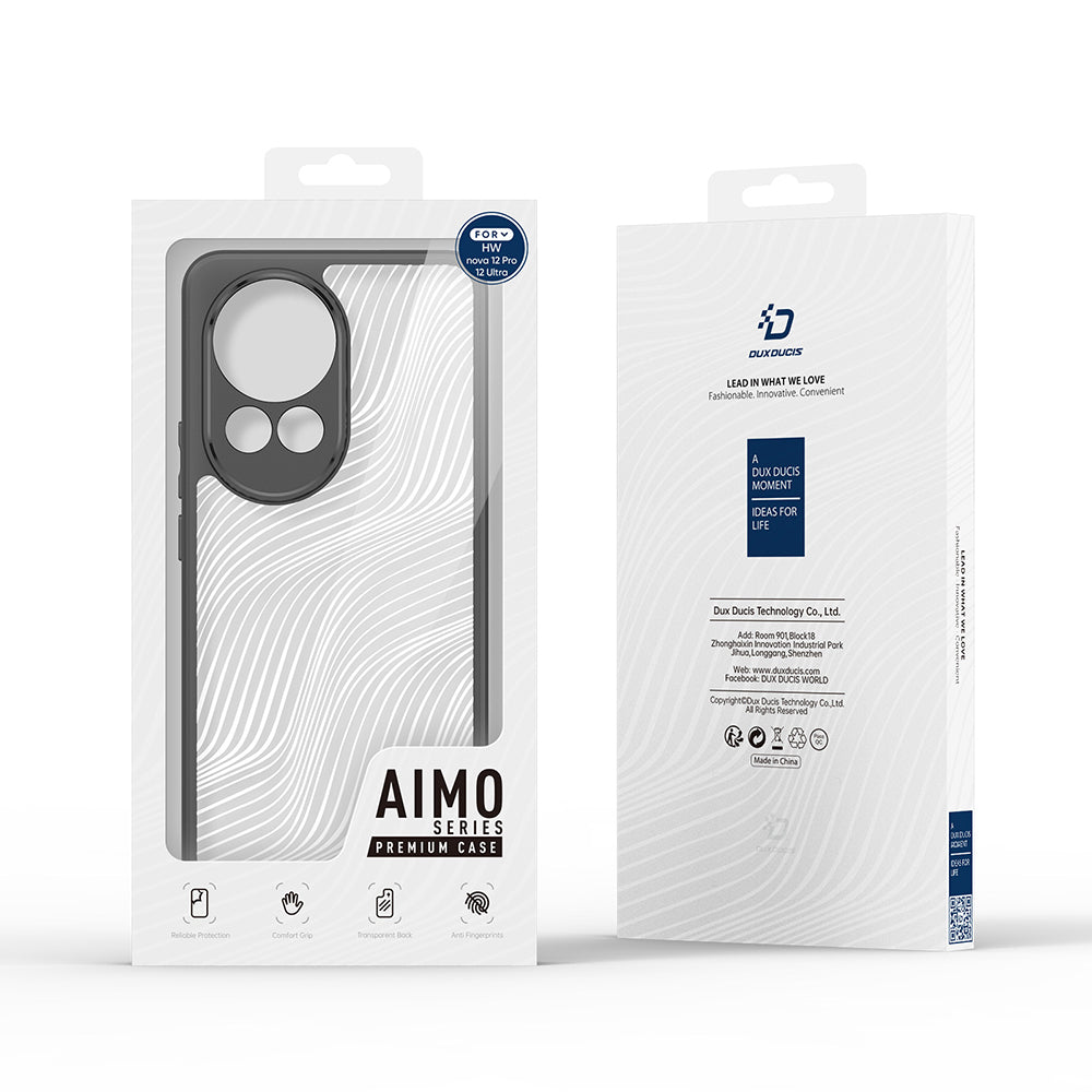 Husa pentru Huawei nova 12 Pro, DUX DUCIS, Aimo, Neagra