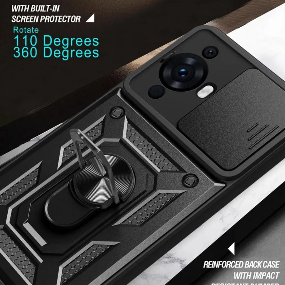 Husa pentru Huawei nova 12s / nova 11, Techsuit, CamShield, Neagra
