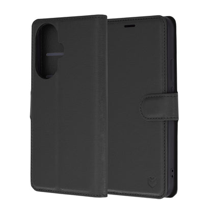 Husa pentru Huawei nova 12s / nova 11, Techsuit, Leather Folio, Neagra