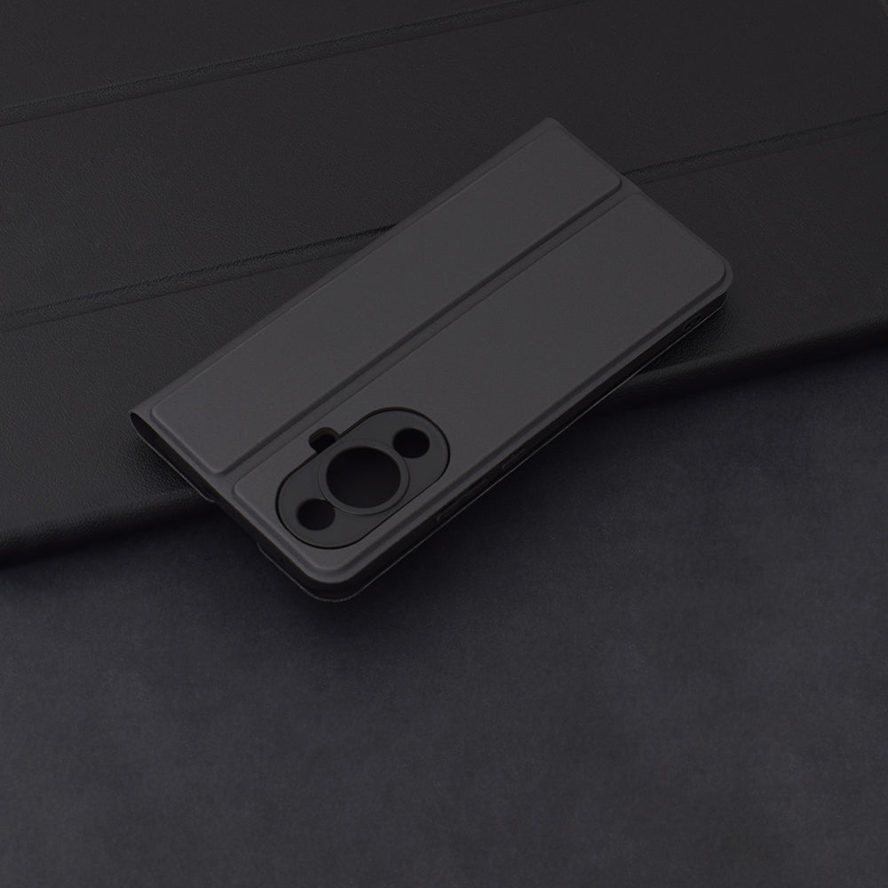Husa pentru Huawei nova 12s / nova 11, Techsuit, Magskin Book, Neagra