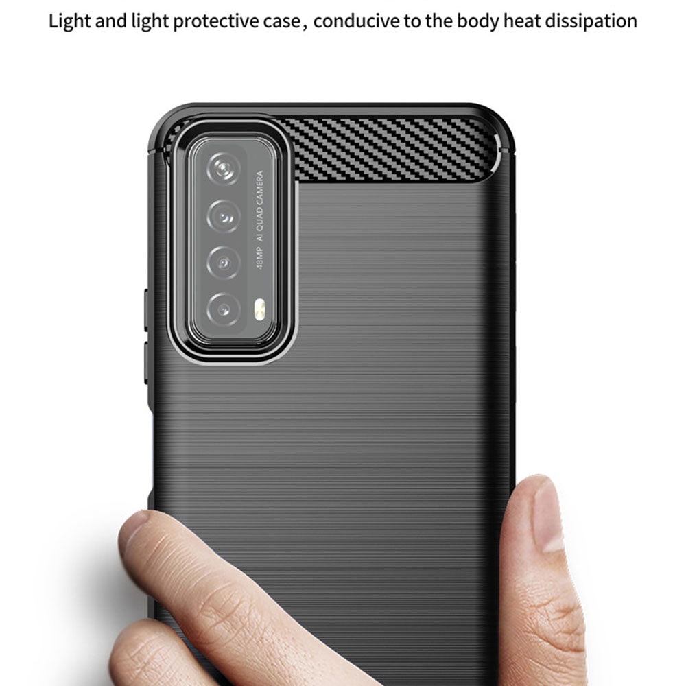 Husa pentru Huawei P smart 2021, Techsuit, Carbon, Neagra