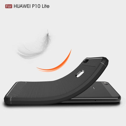 Husa pentru Huawei P10 Lite, Techsuit, Carbon, Neagra