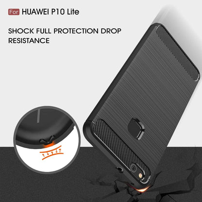 Husa pentru Huawei P10 Lite, Techsuit, Carbon, Neagra
