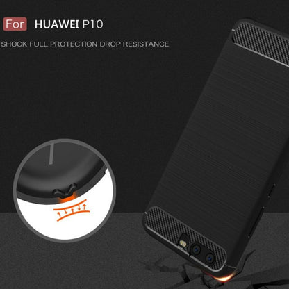 Husa pentru Huawei P10, Techsuit, Carbon, Neagra