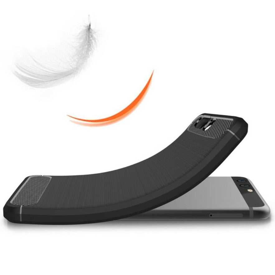 Husa pentru Huawei P10, Techsuit, Carbon, Neagra