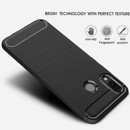 Husa pentru Huawei P20 Lite, Techsuit, Carbon, Neagra
