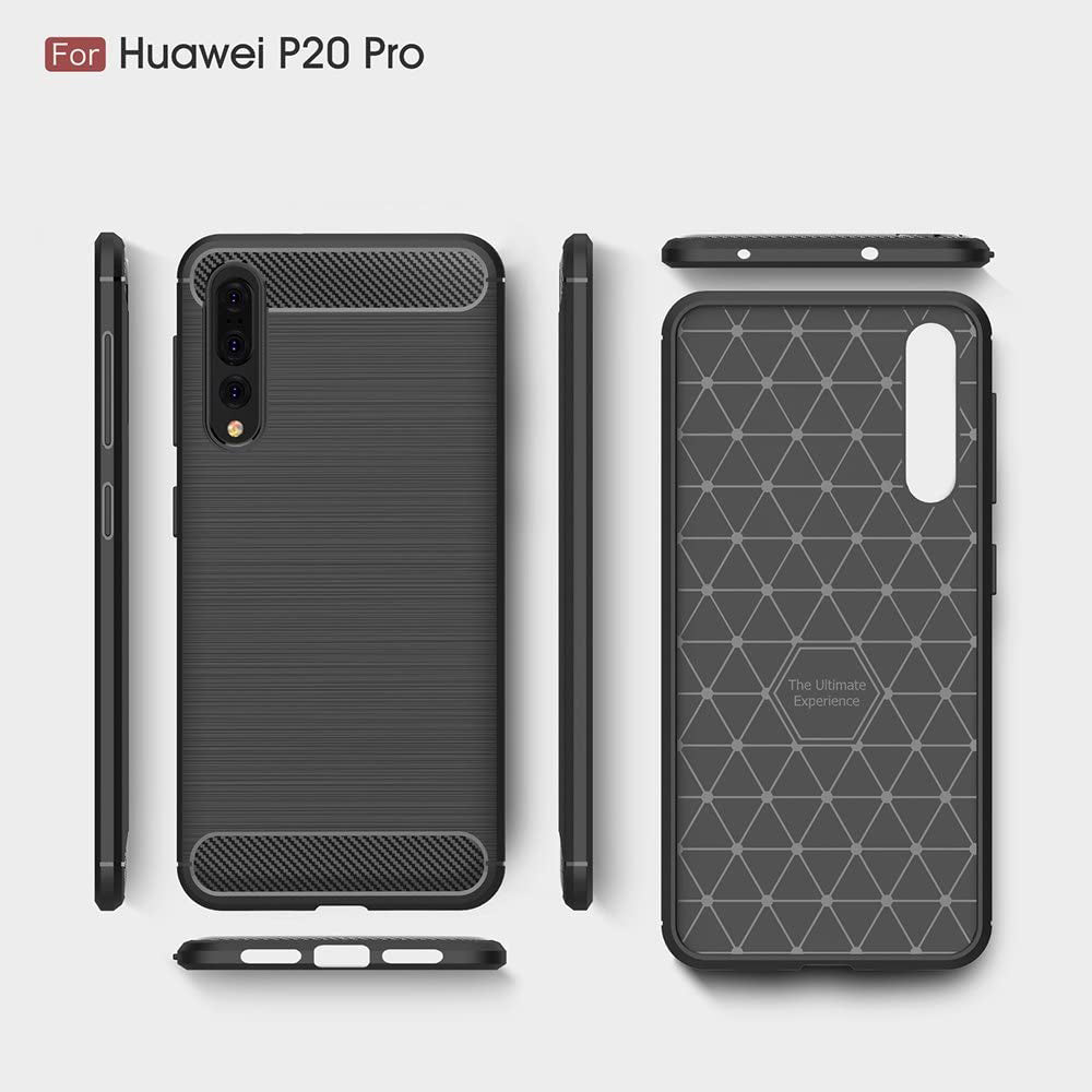 Husa pentru Huawei P20 Pro, Techsuit, Carbon, Neagra