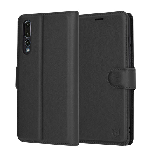 Husa pentru Huawei P20 Pro, Techsuit, Leather Folio, Neagra