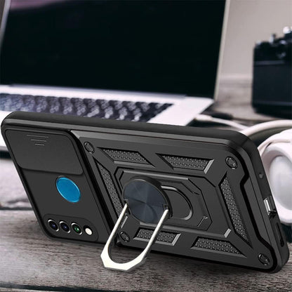 Husa pentru Huawei P30 lite New Edition / P30 lite, Techsuit, CamShield, Neagra