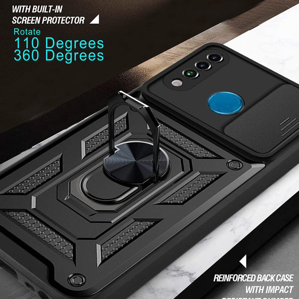 Husa pentru Huawei P30 lite New Edition / P30 lite, Techsuit, CamShield, Neagra