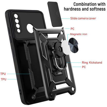 Husa pentru Huawei P30 lite New Edition / P30 lite, Techsuit, CamShield, Neagra