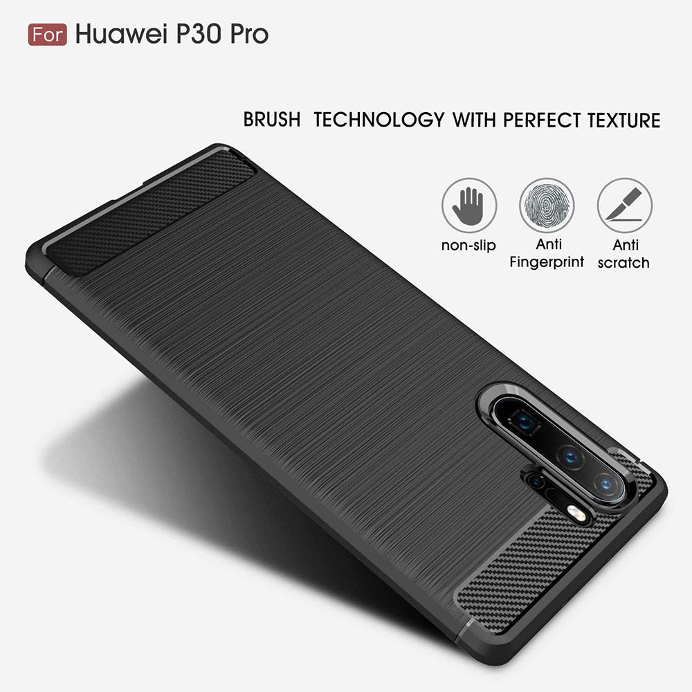 Husa pentru Huawei P30 Pro New Edition / P30 Pro, Techsuit, Carbon, Neagra