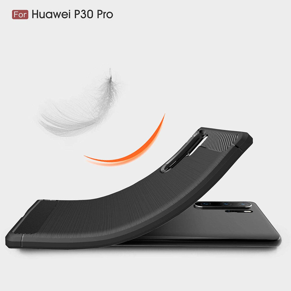 Husa pentru Huawei P30 Pro New Edition / P30 Pro, Techsuit, Carbon, Neagra