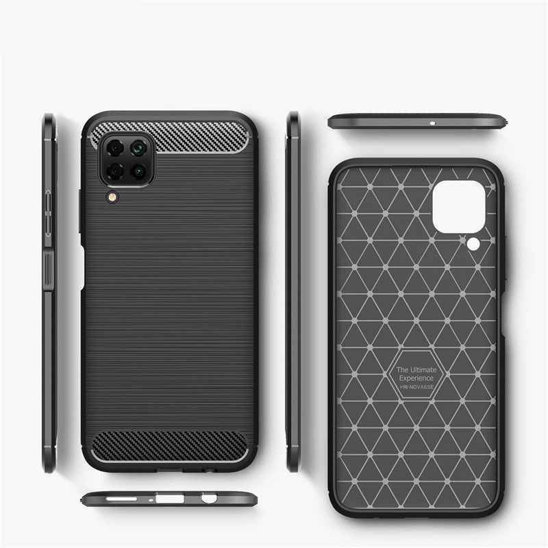 Husa pentru Huawei P40 lite 4G, Techsuit, Carbon, Neagra