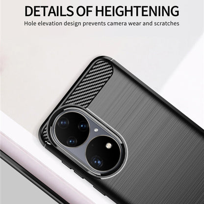 Husa pentru Huawei P50 Pro, Techsuit, Carbon, Neagra