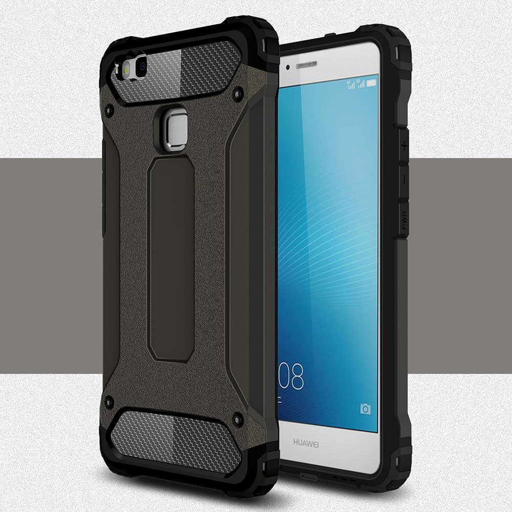 Husa pentru Huawei P9 lite (2016), Techsuit, Hybrid Armor, Neagra