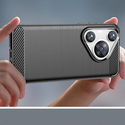 Husa pentru Huawei Pura 70 Pro, Techsuit, Carbon, Neagra