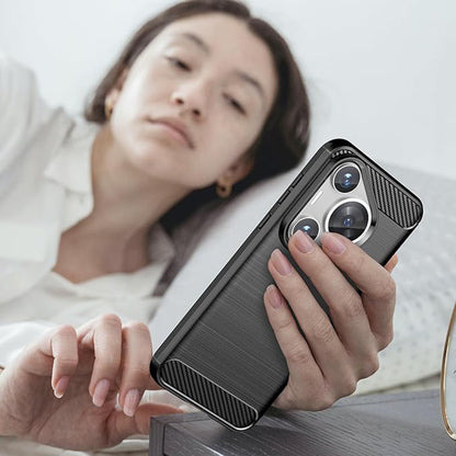 Husa pentru Huawei Pura 70 Pro, Techsuit, Carbon, Neagra