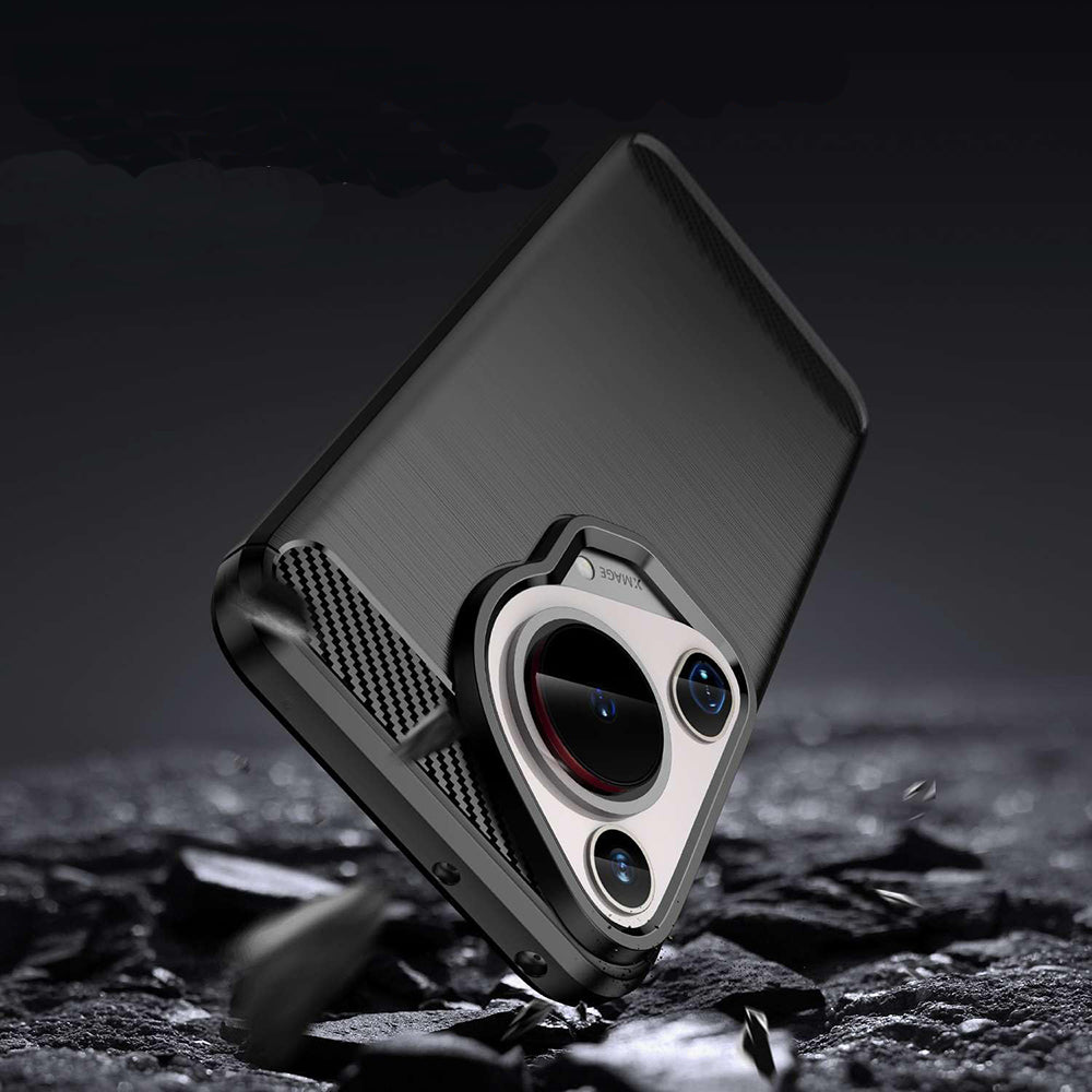 Husa pentru Huawei Pura 70 Ultra, Techsuit, Carbon, Albastra