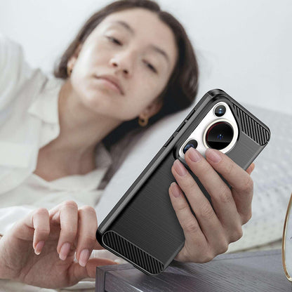Husa pentru Huawei Pura 70 Ultra, Techsuit, Carbon, Neagra