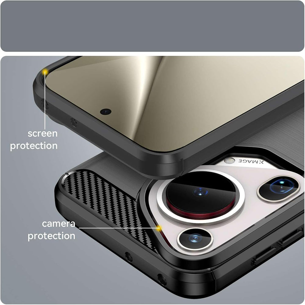 Husa pentru Huawei Pura 70 Ultra, Techsuit, Carbon, Neagra