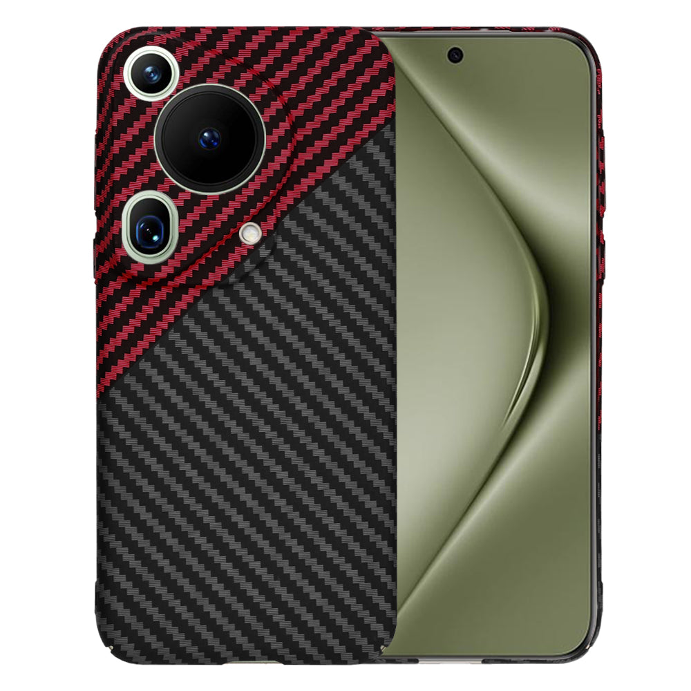 Husa pentru Huawei Pura 70 Ultra, Techsuit, Carbonite FiberShell, Neagra Rosie