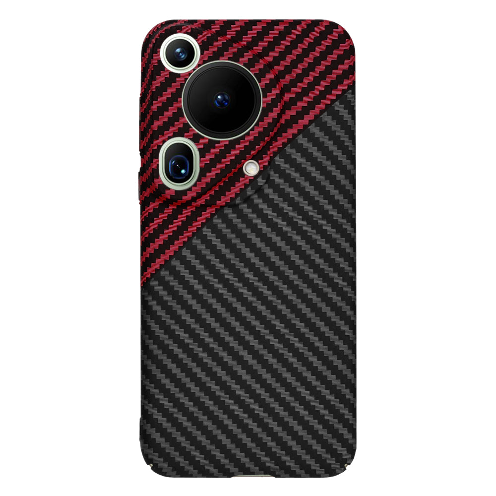 Husa pentru Huawei Pura 70 Ultra, Techsuit, Carbonite FiberShell, Neagra Rosie