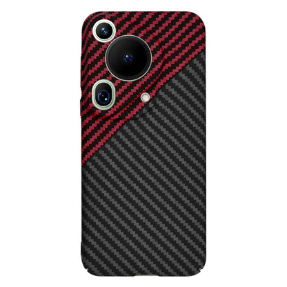 Husa pentru Huawei Pura 70 Ultra, Techsuit, Carbonite FiberShell, Neagra Rosie
