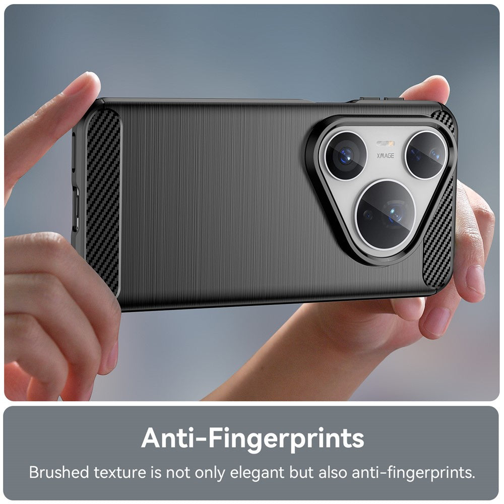 Husa pentru Huawei Pura 80 Pro / Pura 80 Ultra, Techsuit, Carbon, Neagra