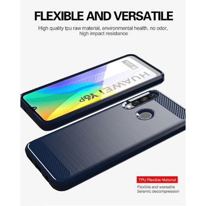 Husa pentru Huawei Y6p, Techsuit, Carbon, Neagra
