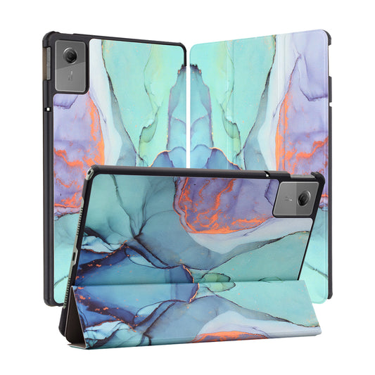 Husa pentru Lenovo Idea Tab 11, Techsuit, FoldPro Green Time, Multicolor