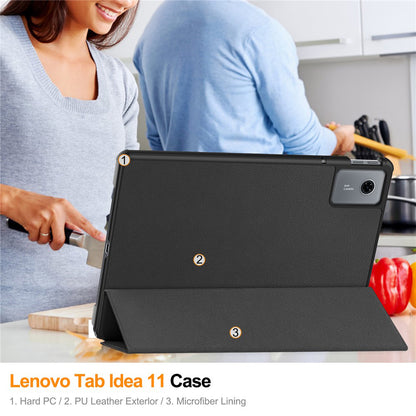 Husa pentru Lenovo Idea Tab 11, Techsuit, FoldPro, Neagra