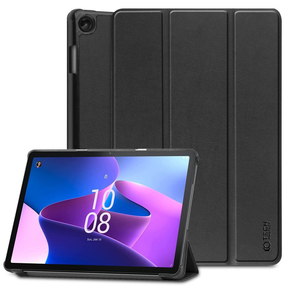 Husa pentru Lenovo Tab M10 Gen 3, Tech-Protect, SmartCase, Neagra