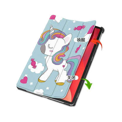 Husa pentru Lenovo Tab M11, Techsuit, FoldPro Unicorn, Multicolor
