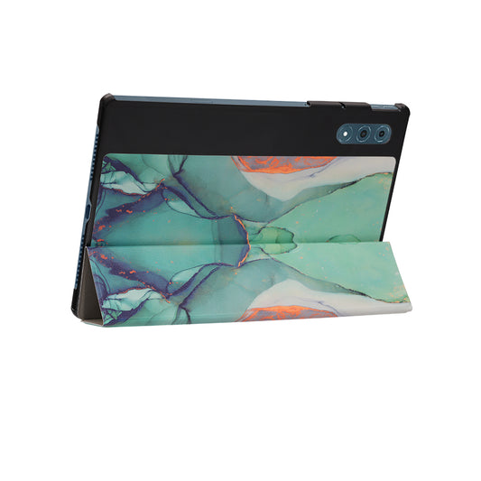 Husa pentru Lenovo Yoga Tab Plus, Techsuit, FoldPro Green Time, Multicolor