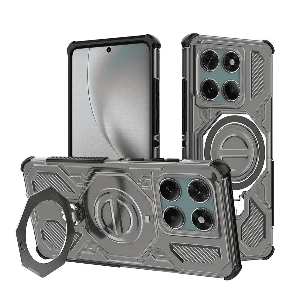 Husa pentru Motorola Edge 60 Pro, Techsuit, Carbon Shield Pro, Fumurie