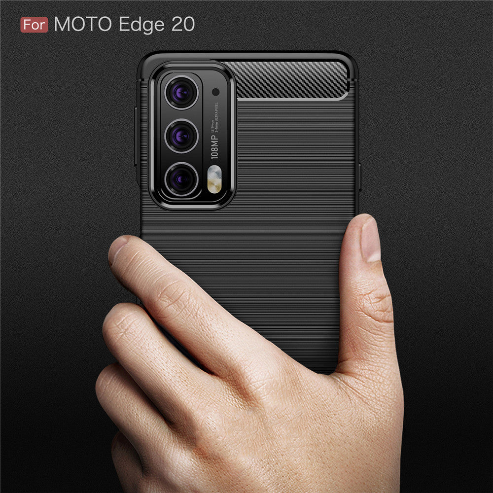 Husa pentru Motorola Edge 20, Techsuit, Carbon, Neagra
