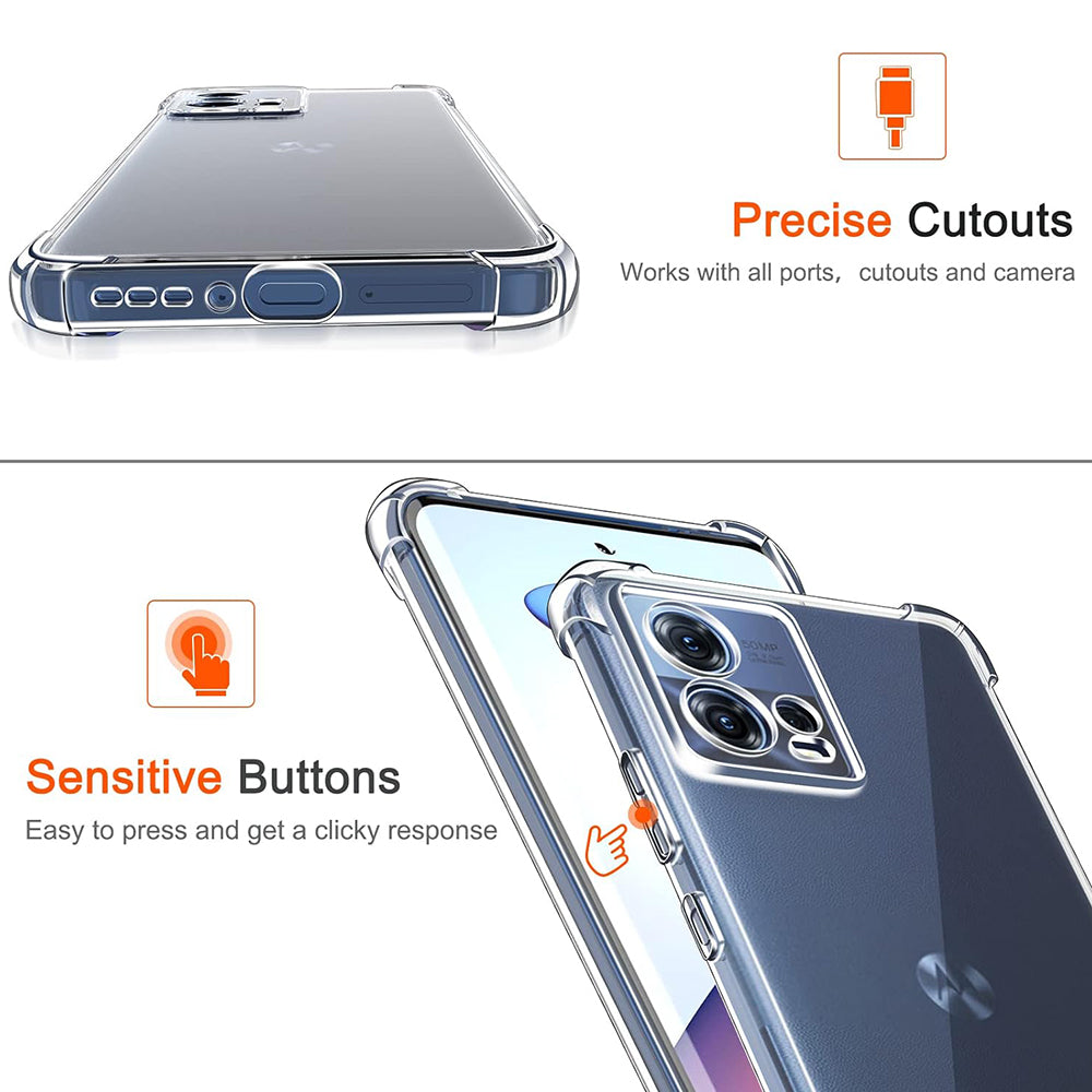 Husa pentru Motorola Edge 30 Fusion, Techsuit, Shockproof Clear, Transparenta