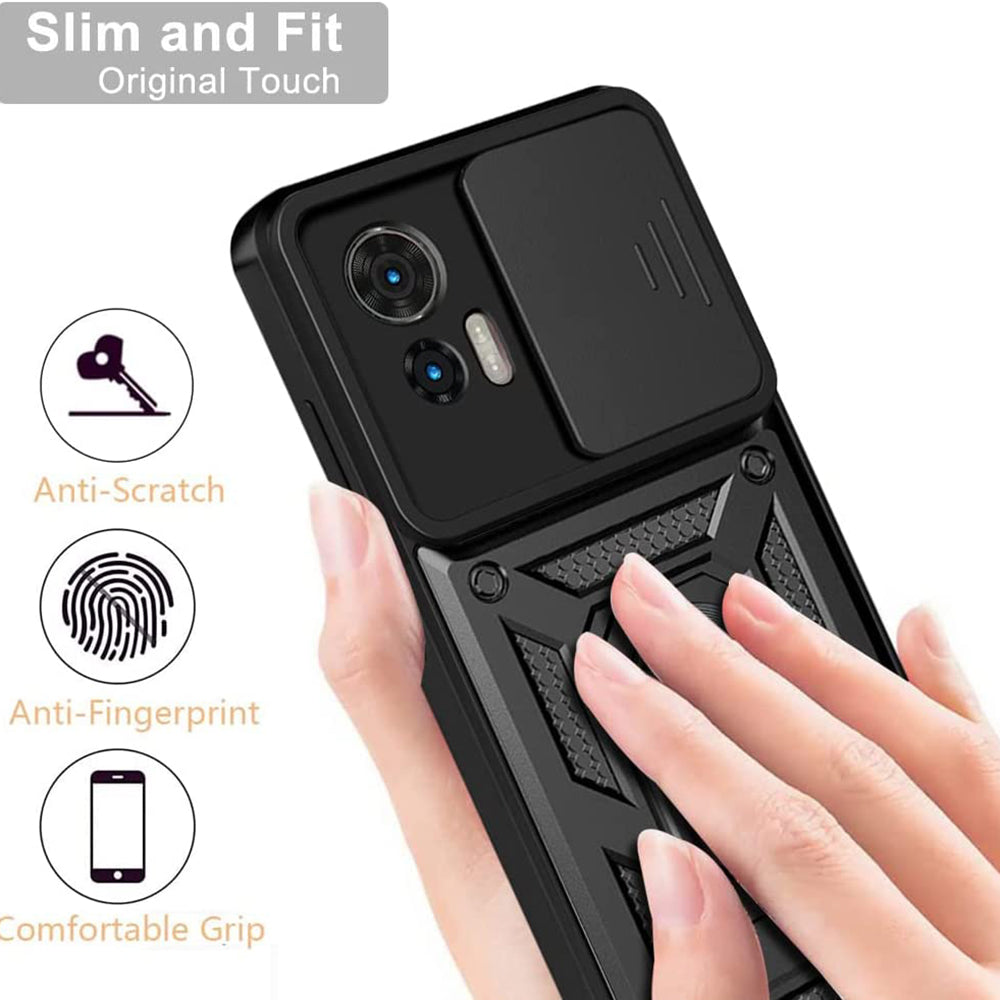 Husa pentru Motorola Edge 30 Neo, Techsuit, CamShield, Neagra