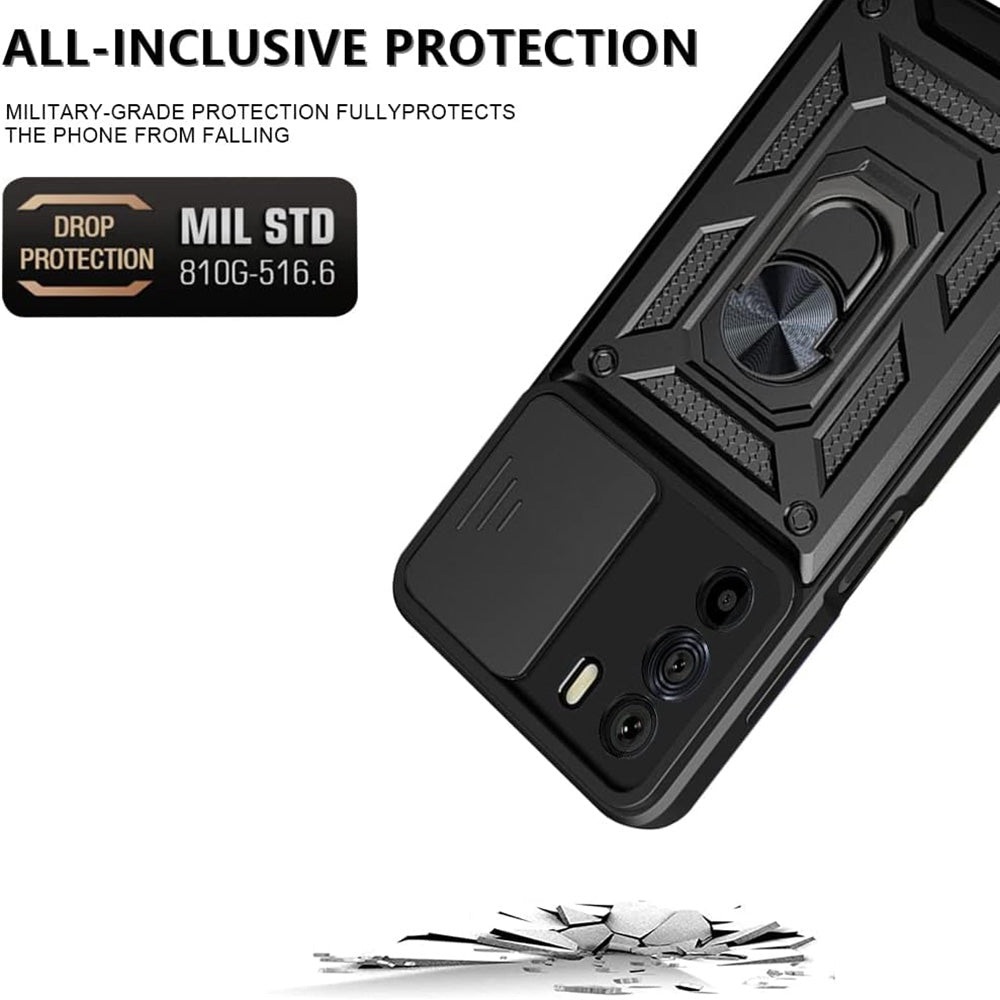Husa pentru Motorola Edge 30, Techsuit, CamShield, Neagra