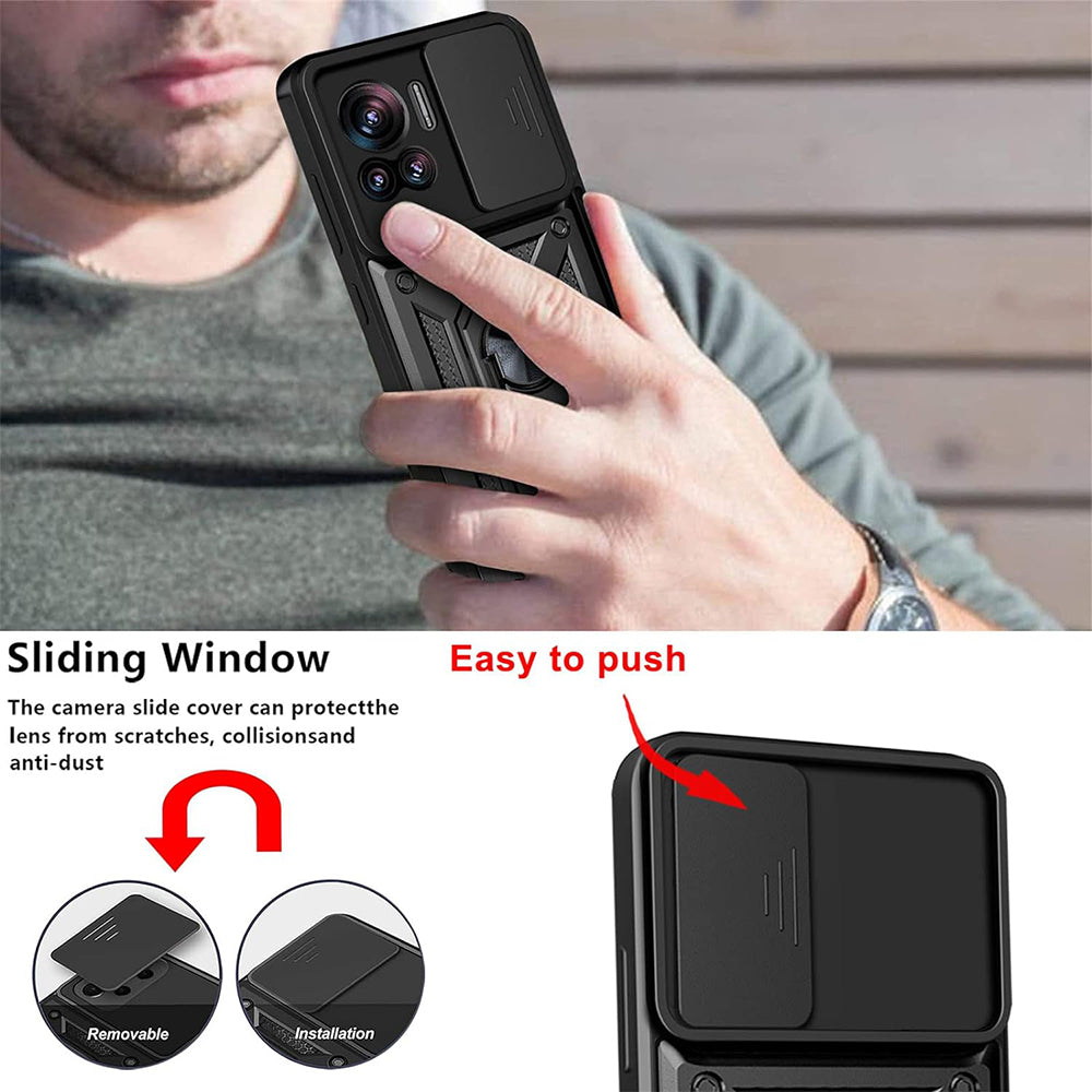 Husa pentru Motorola Edge 30 Ultra, Techsuit, CamShield, Neagra