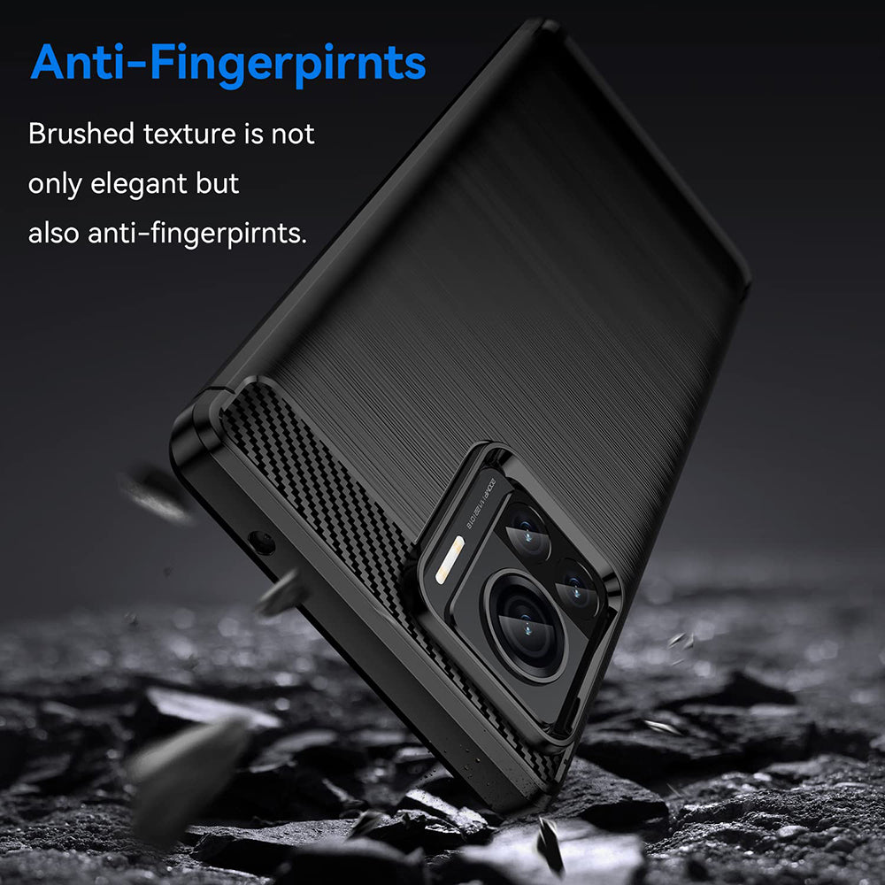Husa pentru Motorola Edge 30 Ultra, Techsuit, Carbon, Neagra