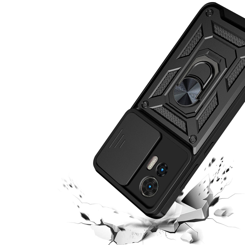 Husa pentru Motorola Edge 50 Fusion, Techsuit, CamShield, Neagra